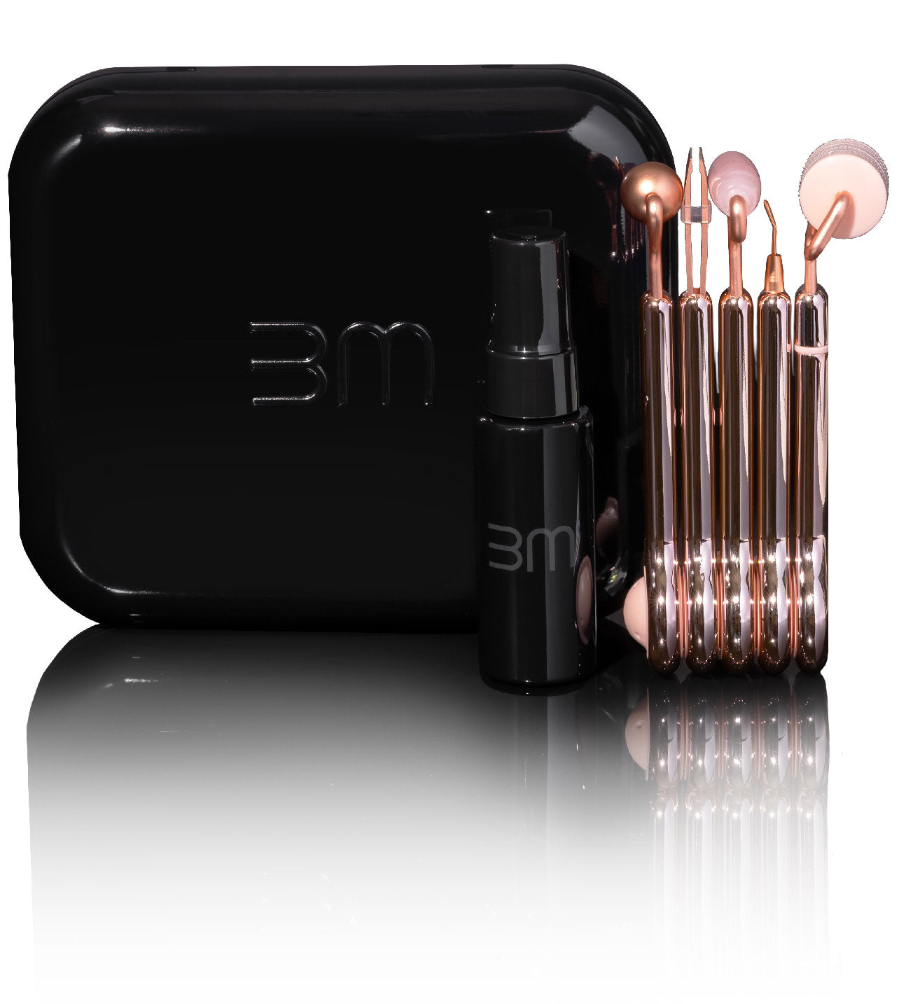 Beauty Magnet Kit - Black Travel Case, 5 Tools and Sanitizing Spray Bottle